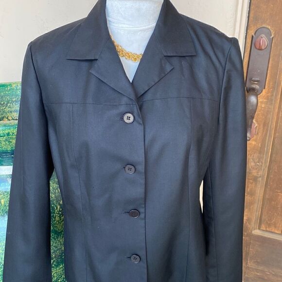 Black button front Harold’s jacket size 8 - Picture 1 of 8